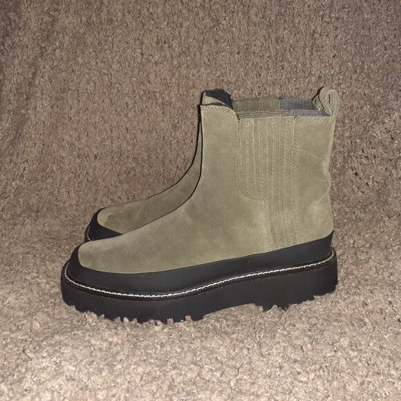 CASLON-Betsey Ankle Boot-Gray/Taupe Suede-Water Resistant-Sz 10/10.5-Excellent - Picture 2 of 8